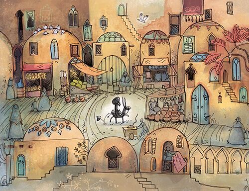 The Onion - book illustration - Traveller dropped an onion in the town main square